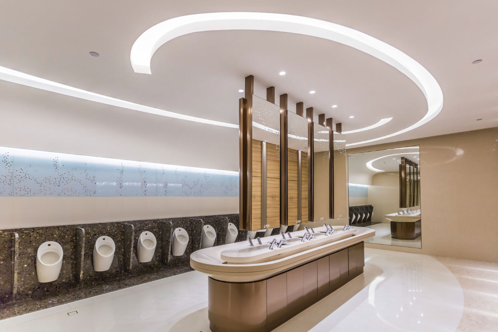 Commercial restroom maintained to a documented standard